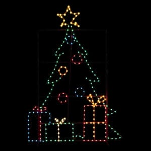 12' Tree With Packages Holiday Light Display