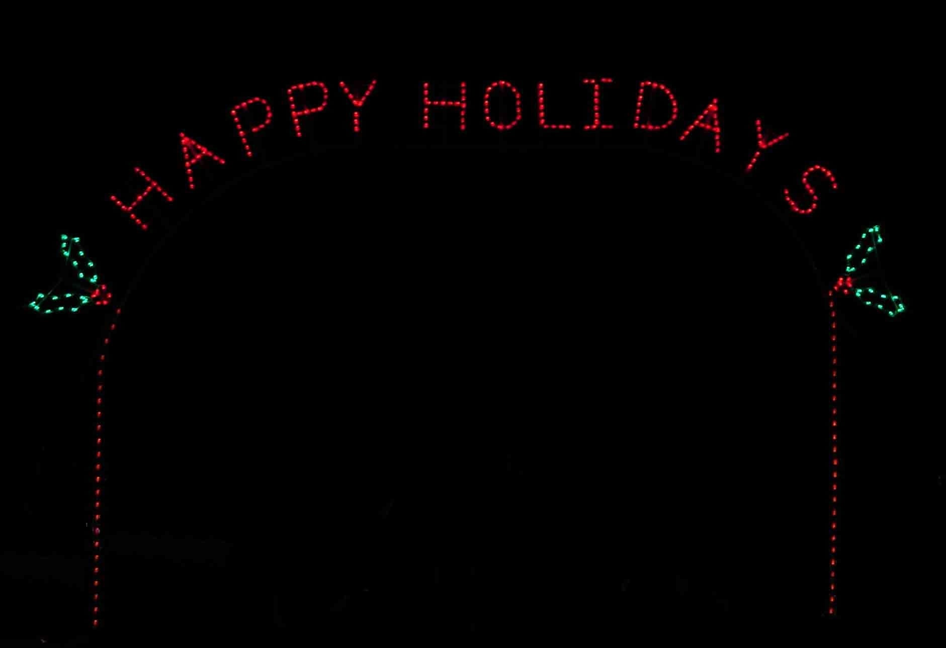 17' Happy Holidays Arch Holiday Light Display