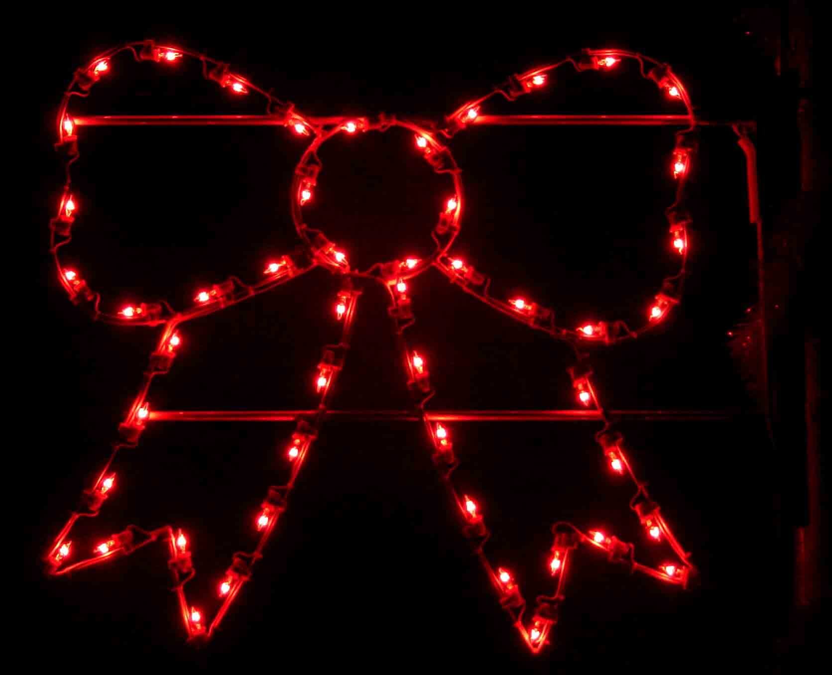 4' Silhouette Bow Holiday Light Display