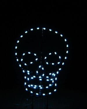4' Skull Halloween Light Display