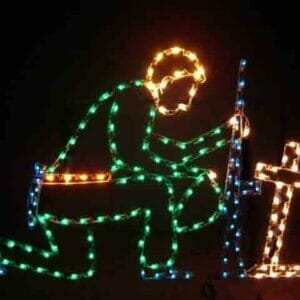 5 FOOT SILHOUETTE KNEELING SOLDIER