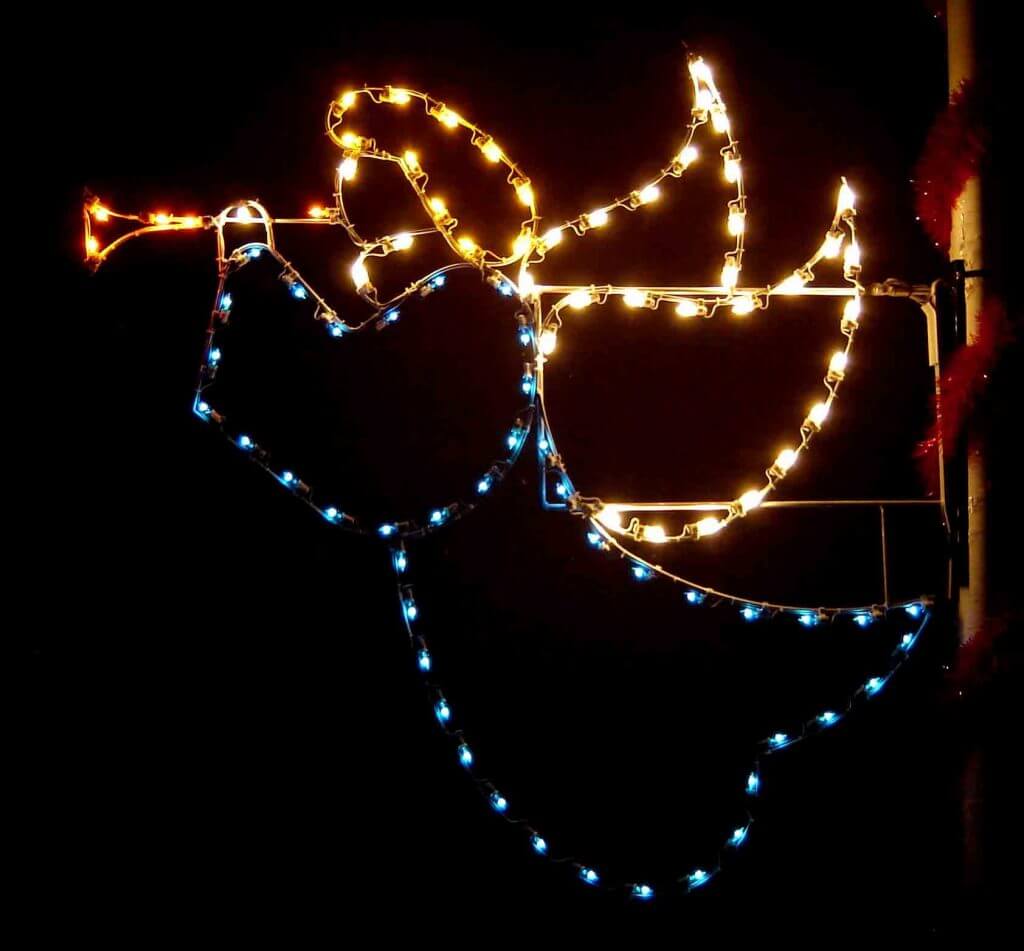 6' Designer Series Angel Pole Mount Holiday Light Display