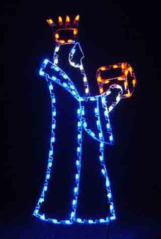 6' Blue King With Chest Holiday Light Display