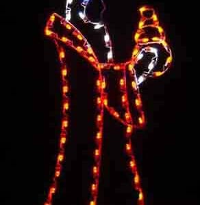 6' Pink King With Jar Holiday Light Display