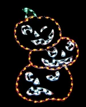 6' Jack-O-Lantern Stack Halloween Light Display