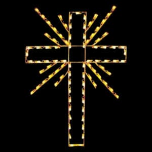 6' Deluxe Cross Holiday Light Display