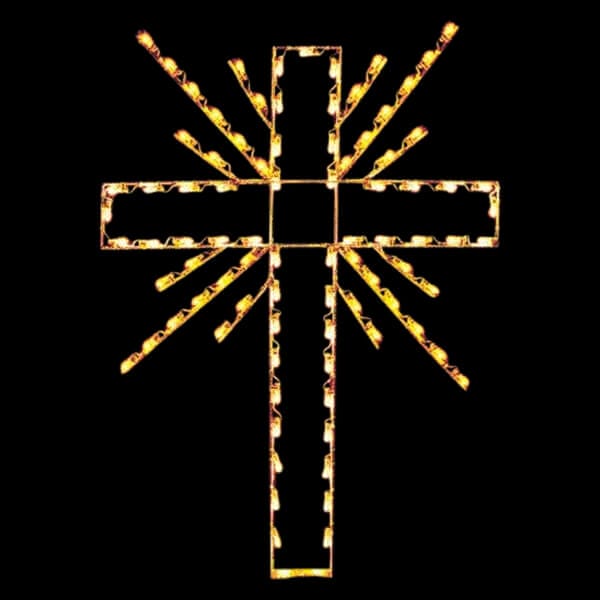 6' Deluxe Cross Holiday Light Display