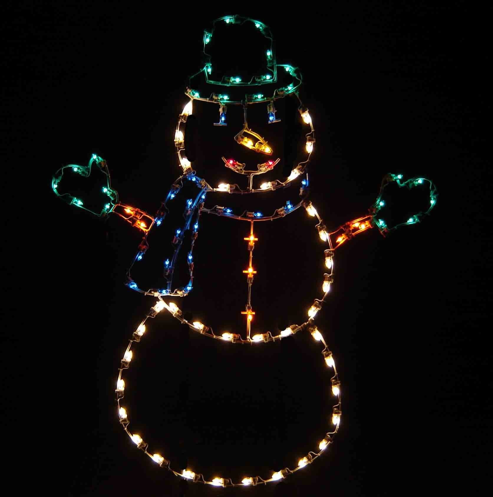 6' Jolly Snowman Holiday Light Display - Creative Displays