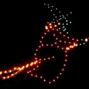 8' Wicked Witch Halloween Light Display