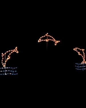 10' Animated Dolphin Arch Holiday Light Display