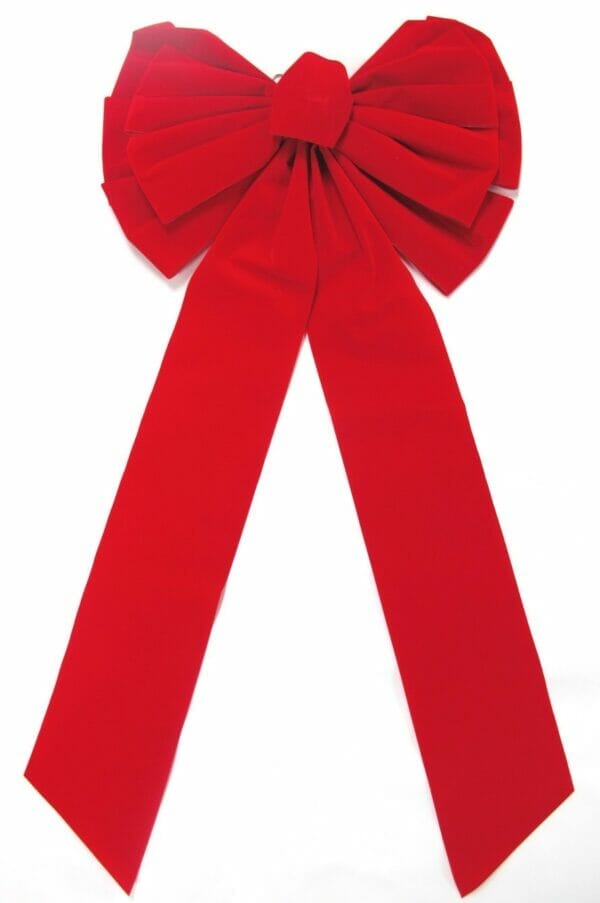 14 Deluxe Red Velvet Christmas Bows 3013