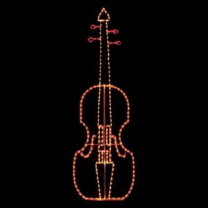 7' Bass Violin Holiday Light Display