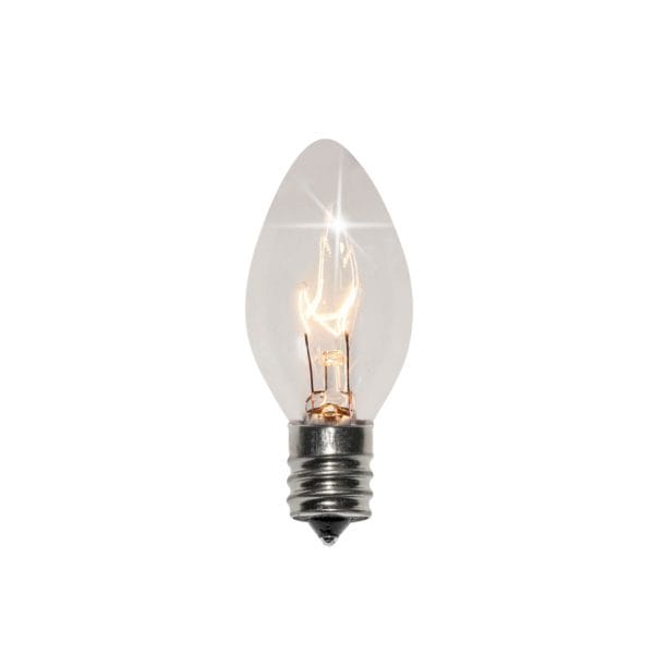 C7 Incandescent Transparent Clear Twinkle Bulbs
