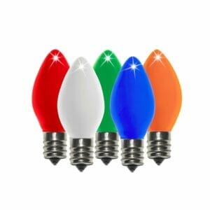 C7 Incandescent Ceramic Multi-Colored Twinkle Bulbs