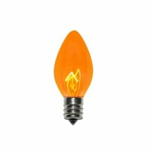 C7 Incandescent Transparent Orange Bulbs