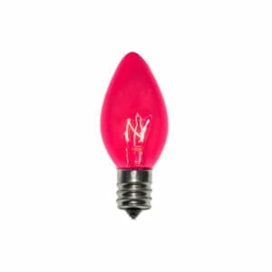C7 Incandescent Transparent Pink Bulbs