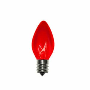 C7 Incandescent Transparent Red Bulbs