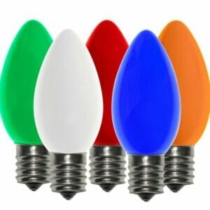 C9 Incandescent Ceramic Multi-Colored Bulbs