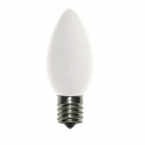 C9 Incandescent Ceramic White Bulbs
