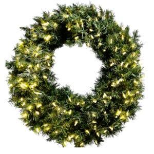 Taiga® Evergreen Wreath With LED Lights