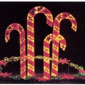 16' Candy Cane Wreath Holiday Light Display