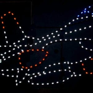 7' Custom Jet Fighter Holiday Light Display