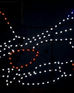 7' Custom Jet Fighter Holiday Light Display