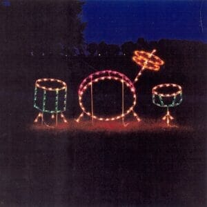 5' Drum Set Holiday Light Display
