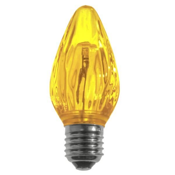 F50 LED YELLOW RETRO FIT FLAME BULB 25 PACK