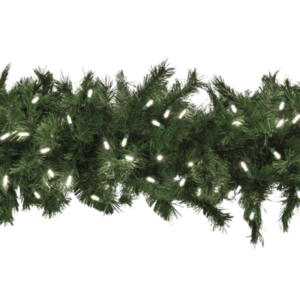 9' Taiga Evergreen® Garland With 150 LED Lights