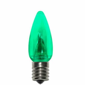 C9 SMD LED Green Retrofit Smooth Bulbs