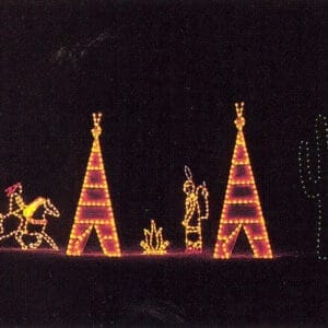Indian Scene Holiday Light Display