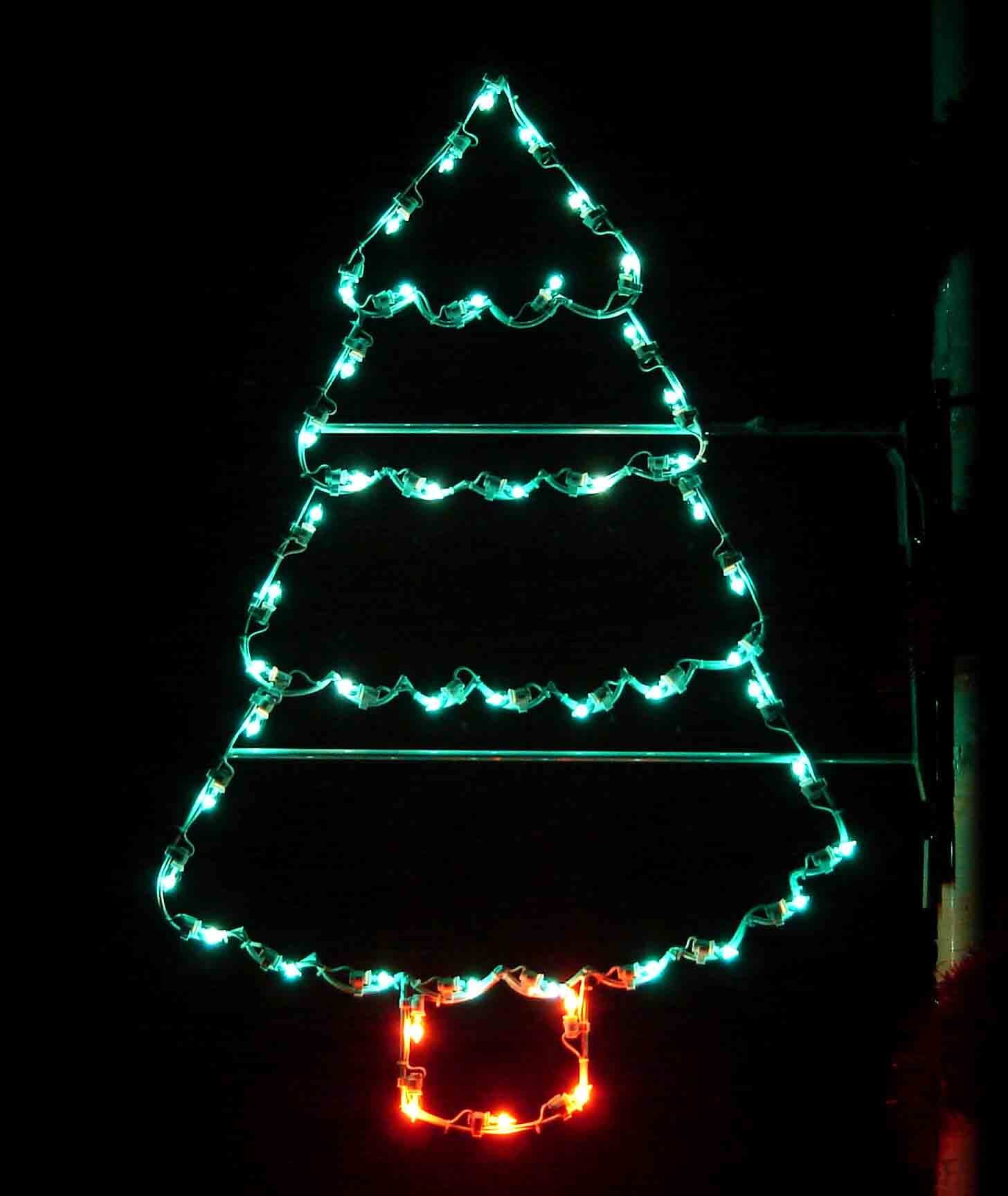 5' Layer Christmas Tree Pole Mount Holiday Light Display