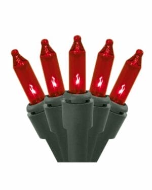 50 Light Red Incandescent Christmas Minibrites®