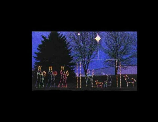 Nativity Scene Without Stable Holiday Light Display