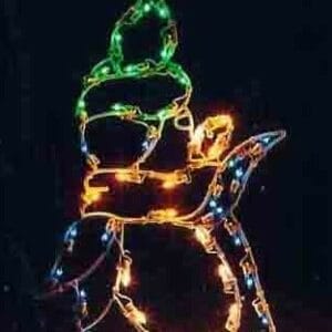 4' Penguin Pointing Holiday Light Display