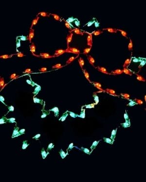 4' Silhouette Modern Wreath Holiday Light Display