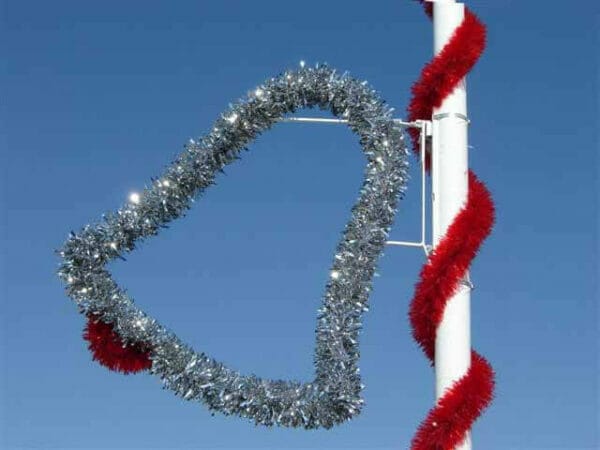 4' Garland Holiday Bell Pole Mount Holiday Light Display
