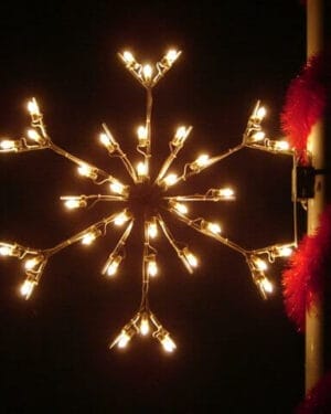 3' Silhouette Standard Snowflake Holiday Light Display