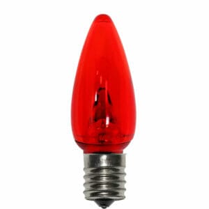 C9 SMD LED RED RETROFIT SMOOTH BULB 25 PACK