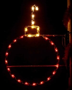 4' Round Ornament With Hanger Holiday Light Display