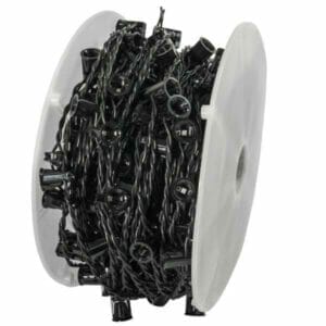 PRO GRADE® C-9 TWISTED WIRE LIGHT STRING WITH 18 INCH SPACING