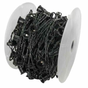 PRO-GRADE® MEDIUM BASE TWISTED WIRE LIGHT STRINGS WITH 18 INCH SPACING
