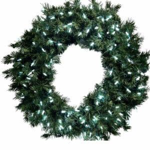 36" LED Pure White Wreath