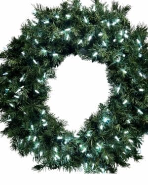 36" LED Pure White Wreath