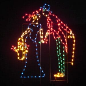 YULETIDE KISSING COUPLE