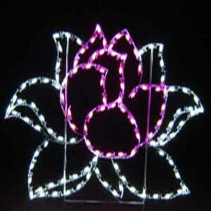 4' Lotus Blossom Holiday Light Display