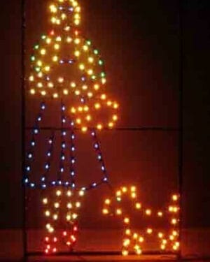 8' Dorothy and Toto Holiday Light Display