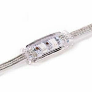 RGB Clear Pebble with Clear Wire - 2 Count - Single Sided Dual LED - 24V - 12" Spacing