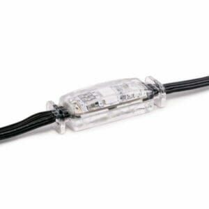 RGB Clear Pebble with Black Wire